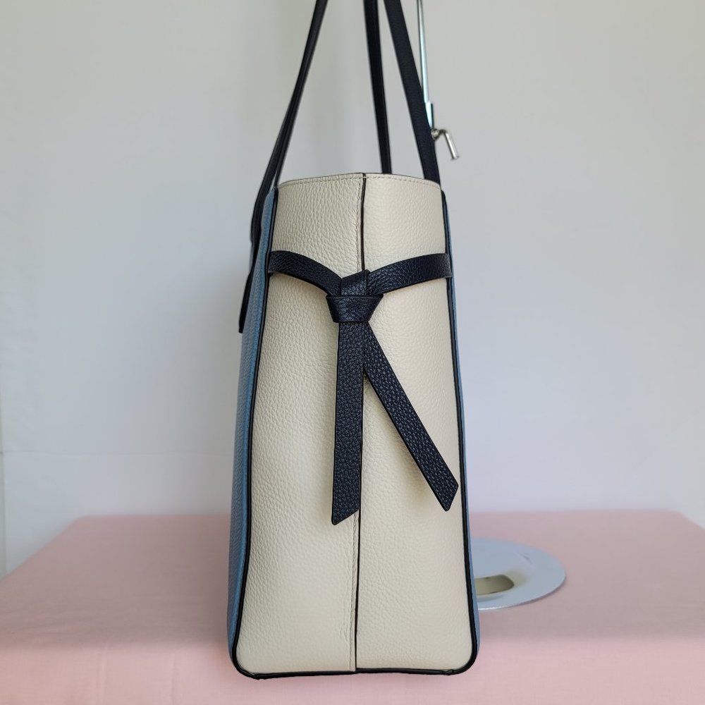 KATE SPADE Knott Colorblocked Pebbled Leather Large Tote- Morning Sky Multi 🎈⭐ - Picture 9 of 16